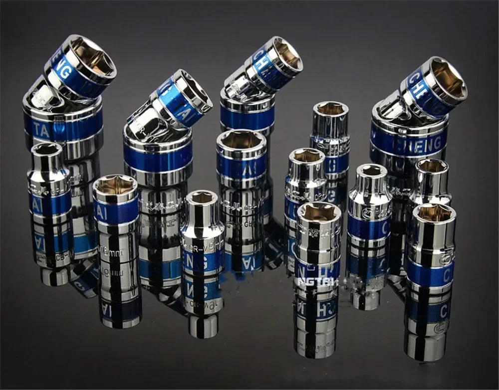 Description Picture 5 of itemCR-V Steel Anti-rust Treatment Ratchet Sockets for Nut Removal 8-36mm 1/2 Inch Blue Drive Short Hex Wrench Socket