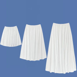Bottoming Skirt Lining for Dress Inner Petticoat Mid Length 30-80cm Safety Underskirt Elastic Waist Basic Underdress Transparent