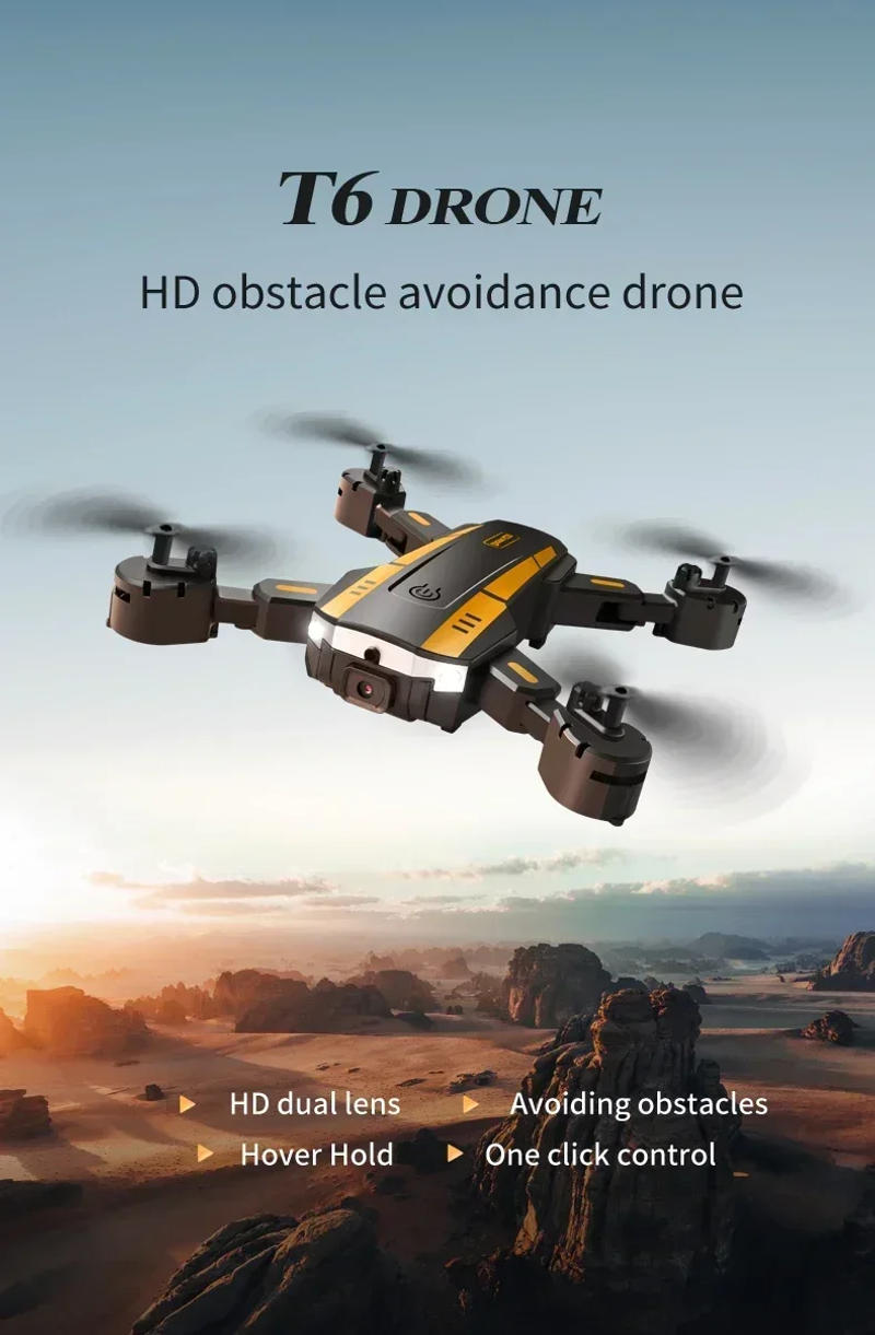 Description Picture 3 of itemLenovo T6 Drone 8k Profesional 4K HD GPS Camera Obstacle Avoidance Aerial Photography Optical Flow Foldable Quadcopter 10000M 