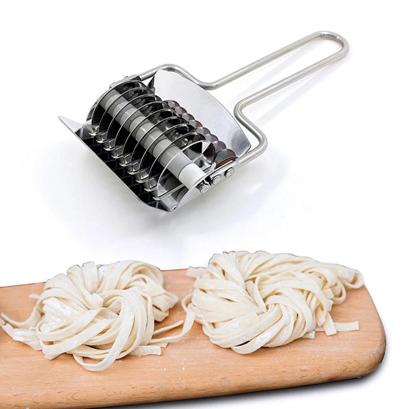 Description Picture 4 of itemStainless Steel Manual Noodle Cutter Pressing Instant Noodles Makers Dough Garlic Ginger Roller Cut Kitchen Pasta Gadgets