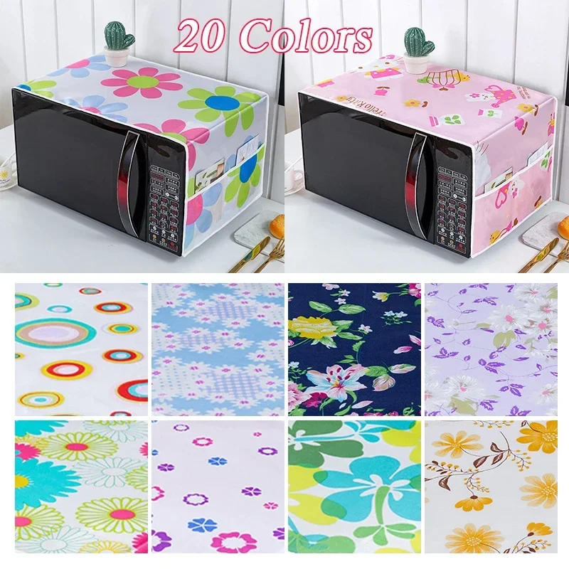 Description Picture 2 of item35*100cm Microwave Oven Dust Cover Dustproof Satin Storage Bag Dust Cloth Household Printed Cover Modern Top Cover Cloth