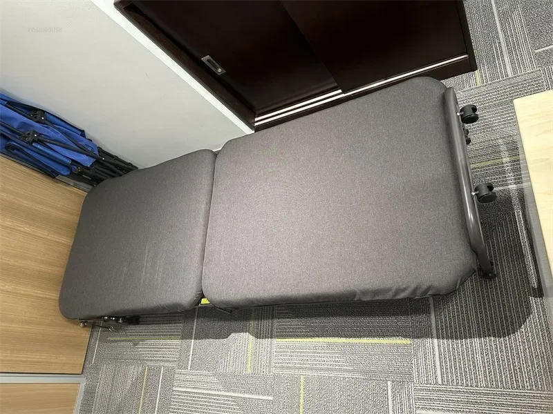 Description Picture 5 of itemSimple Metal Bedroom Folding Beds Comfort Single Bed Adult Mobile Office Lunch Break Beds Hospital Escort Bed Portable Camp Bed