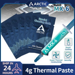 ARCTIC MX-6 (4g + 6 MX Cleaners)Ultimate Performance Thermal Paste for CPU Graphics Cards Laptops Very High Thermal Conductivity