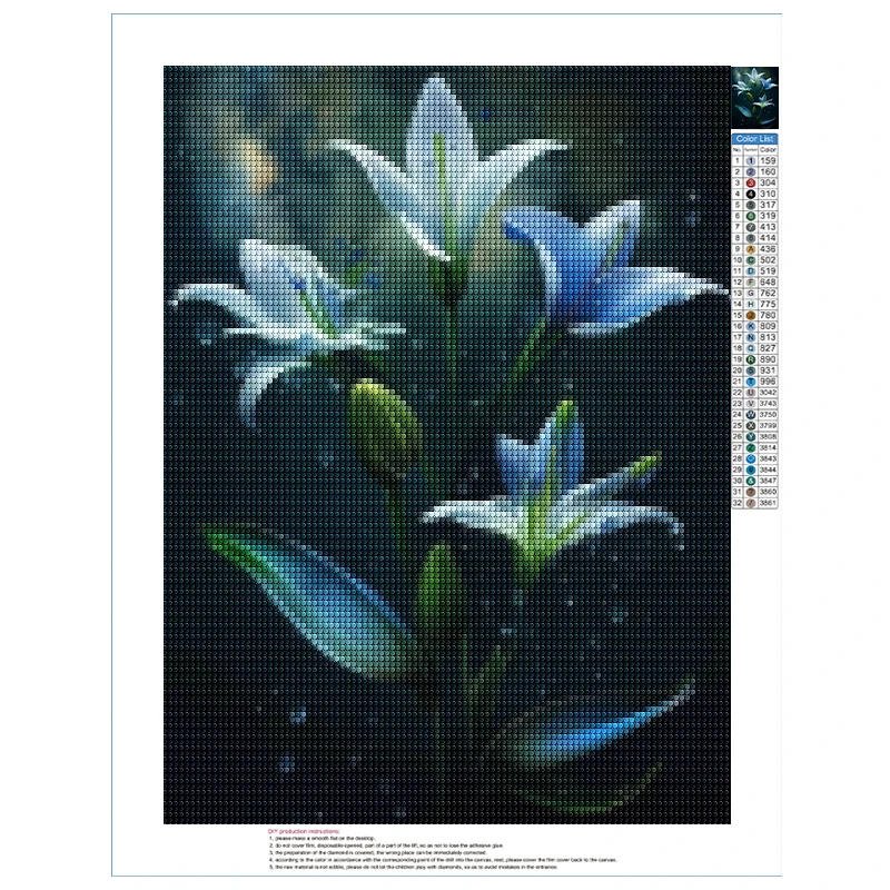 Description Picture 5 of item5D DIY Diamond Painting Cute Cat Beautiful Flower Scenery Mosaic Diamond Embroidery Painting Full Round Rhinestone Home Decor