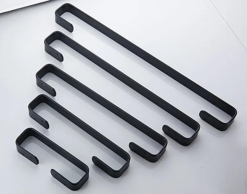 Description Picture 3 of itemStylish Black Space Aluminum Towel Bar with Single Bar Towel Rack Wall Mounted Bathroom Rack for Towels and Slippers