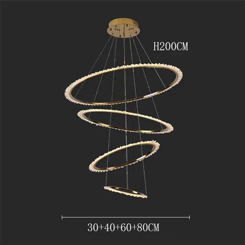 Description Picture 4 of itemModern home decoration crystal chandelier, stair Pendant lamp, living room Pendant lights, interior lighting