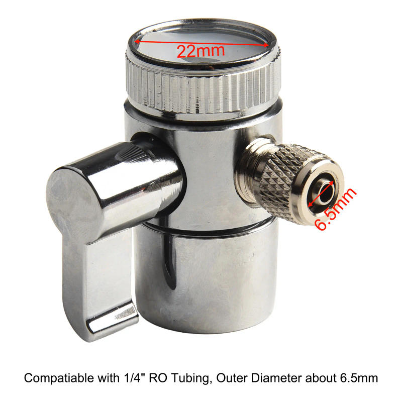 Description Picture 3 of itemBrass Water Filter Faucet Replacement Parts Diverter Valve Ro System 1/4" Tube Connector Fittings Kitchen Faucet Diverter Valve