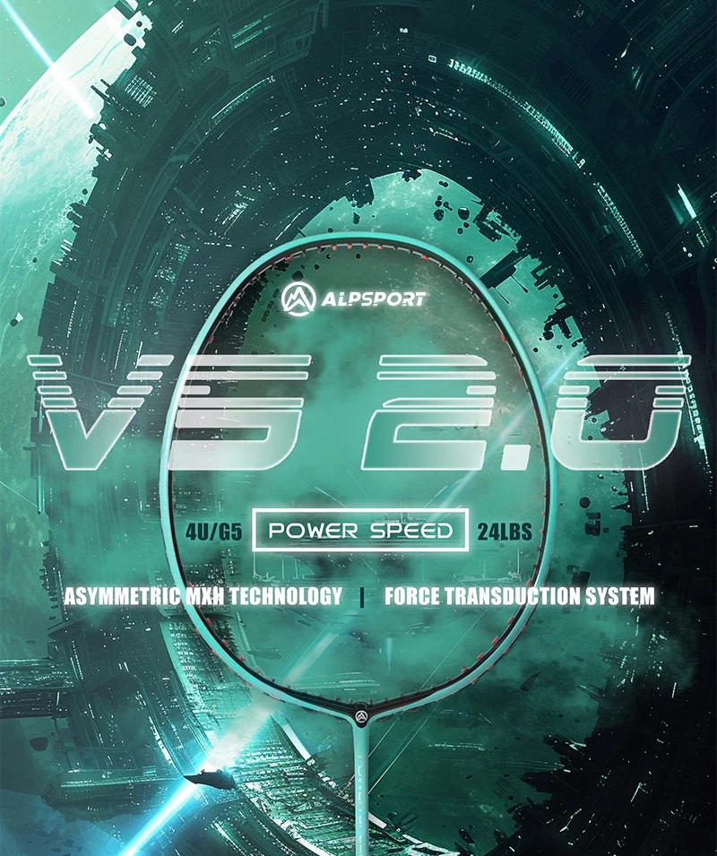 Description Picture 2 of itemALP V5-2.0 upgraded version 4U full carbon fiber professional badminton racket mid-to-high-level racket badminton racket club