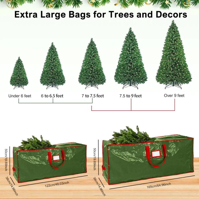 Description Picture 3 of itemChristmas Tree Storage Bags Organizer Waterproof Christmas Tree Storage Bags Insect Resistant Christmas Day Dust-Storage Bags