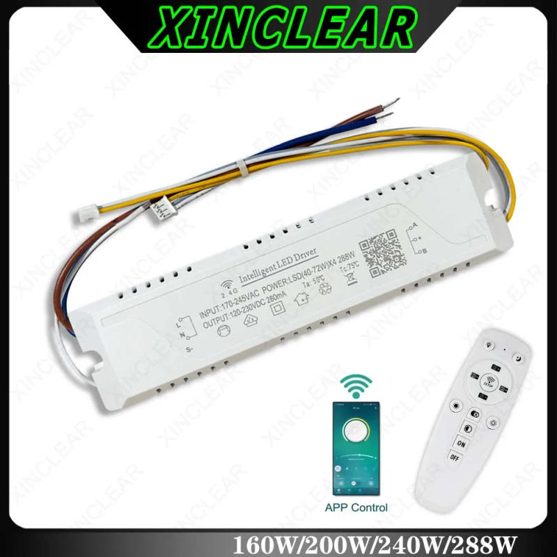 Description Picture 6 of itemLED Driver 2.4G Remote+APP Control Lighting 160W 200W 240W 360W Transformers For Dual Colors Fexible Strip And Chandelier DIY