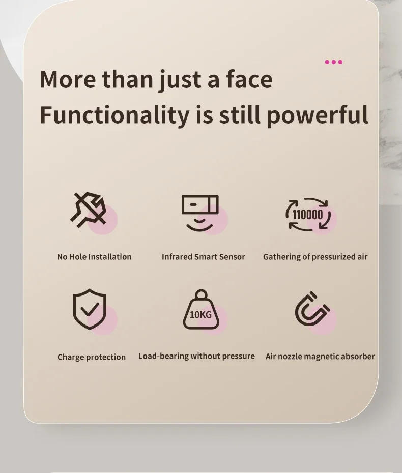 Description Picture 6 of itemFor Dyson Wall Mounted Hair Dryer Holder For Iconic Brand Hair Dryer Change Into Automatic Hand Dryer  with Storage Box hanger