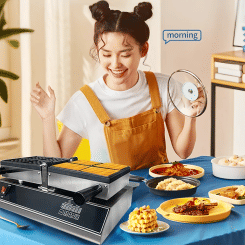 Commercial Snack Bread Waffle Machine 110V 220V Electric 4 Pcs Belgium Waffle Machine Mini 10*10CM Square Shape Waffle Machine