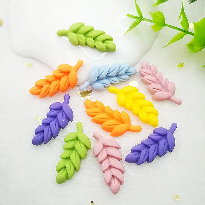 Description Picture 5 of item12Pcs 12*29mm Resin Flatback The Leaves Embellishment Cabochon Leaves Decoration Scrapbooking DIY Craft Supplies Accessories