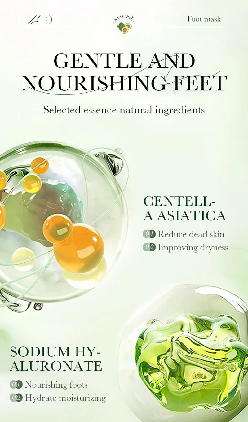 Description Picture 6 of item6 Pairs SADOER Fruits Foot Mask Moisturizing Foot Peeling Mask Exfoliating For Feet Spa Pedicure Exfoliant Feet Skin Care