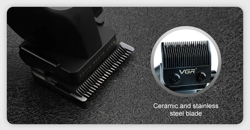 Description Picture 6 of itemVGR 197 Trimmer Man Professional Ceramic blade Hair Cutting Machine Usb C Hair Clipper Man Wireless For Barber 41