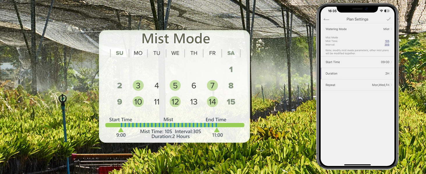 Description Picture 4 of itemDiivoo WiFi Sprinkler Timer 3 Zone, Remote Control Irrigation Timer with Wi-Fi Hub, Automatic Manual Watering for Garden