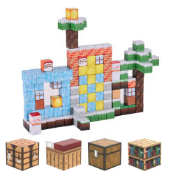 2cm MineCrafts Magnetic Building Blocks Steve Figure Pixel Style Model Toys Game My World Lron Golem MC Cartoon Figure Toys Kid