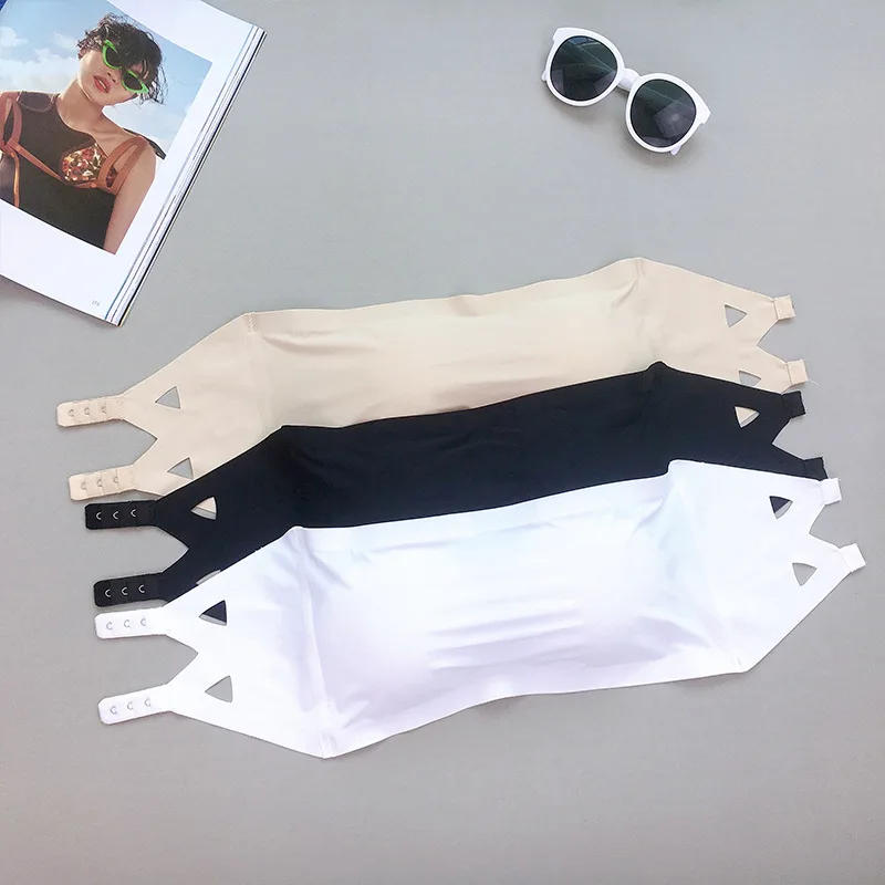 Description Picture 6 of itemNew One Piece Seamless Tube Tops Women Invisible Bra Intimates Strapless Bustier Bandeau Breathable Wrapped Chest Underwear