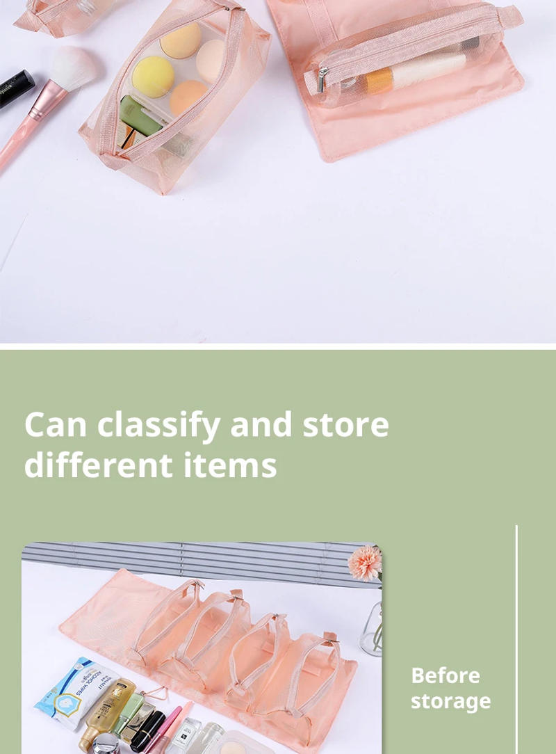 Description Picture 5 of itemDetachable4 in One Makeup Bag Multifunctional and Minimalist Travel WOMEN'S Foldable Travel Cosmetics Storage and Washing Bag