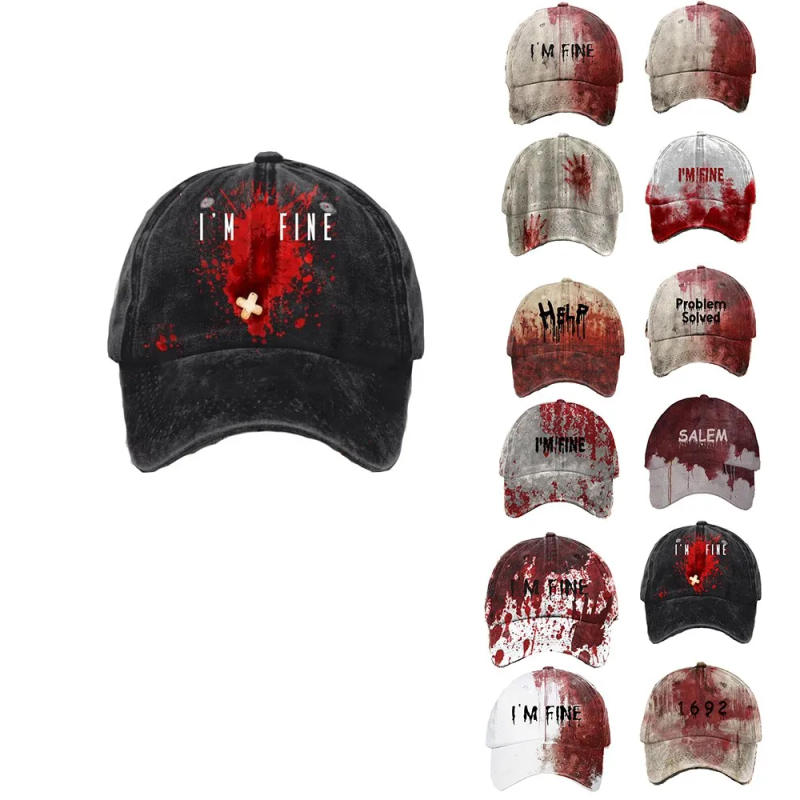 Description Picture 2 of itemHalloween Party baseball cap t for Women Men Wide Brimmed Black Cap Fashion Cosplay Costume Hats Musical Festival Hat