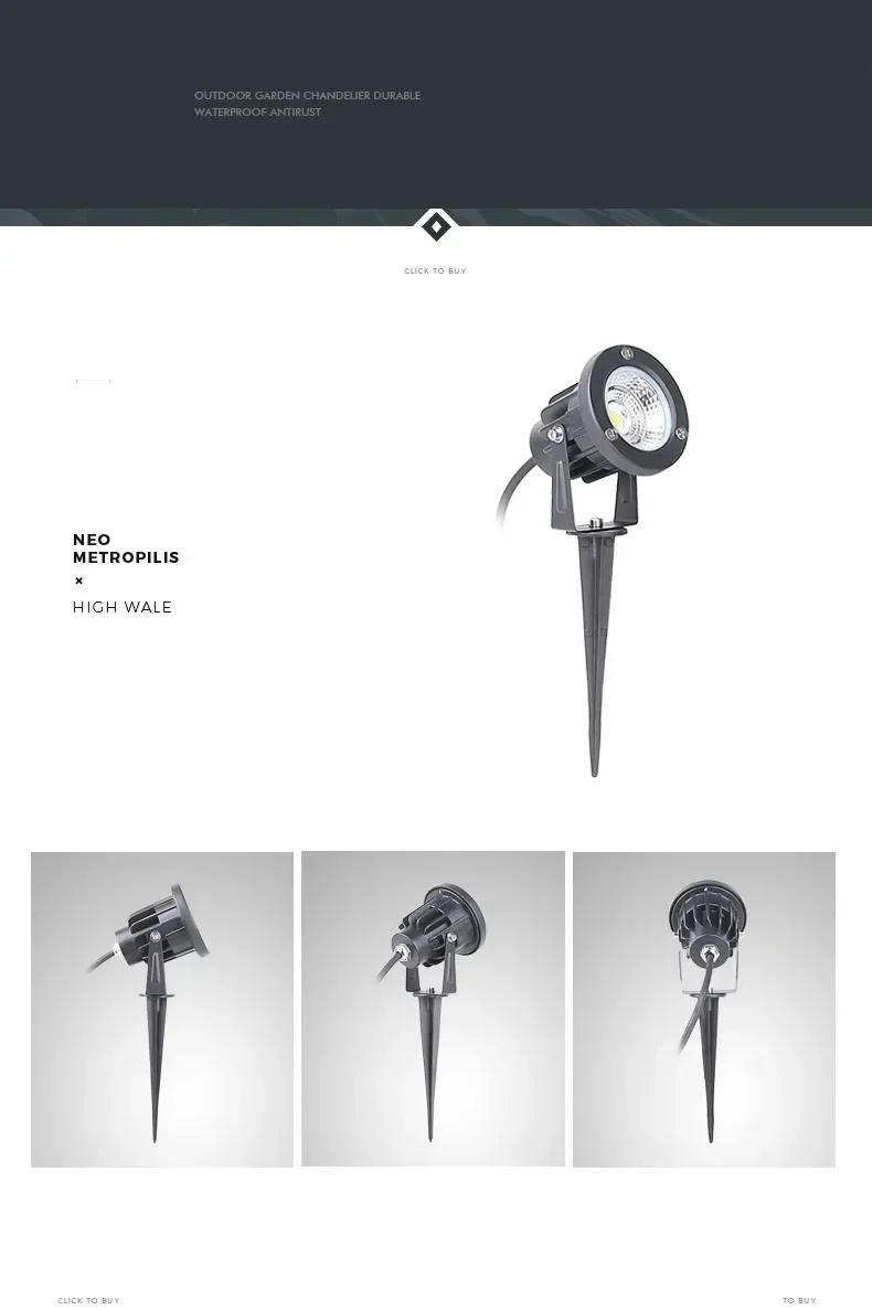 Description Picture 3 of itemLED Garden Lights Outdoor LED Waterprof Lawn Lamp 220V110V 2700K 5W Landscape Spike Bulb IP65 Light Garden Path Spotlights 12V