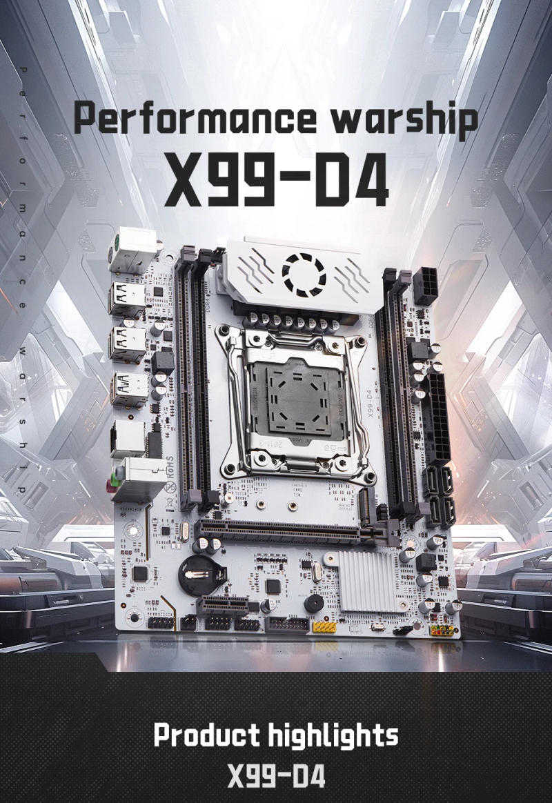 Description Picture 3 of itemQIYIDA X99 Motherboard set LGA 2011-3 Xeon E5 2680 V4 CPU DDR4 8GBx2PCS=16GB NVME NGFF M.2 SATA3.0 USB3.0 X99 C612chip