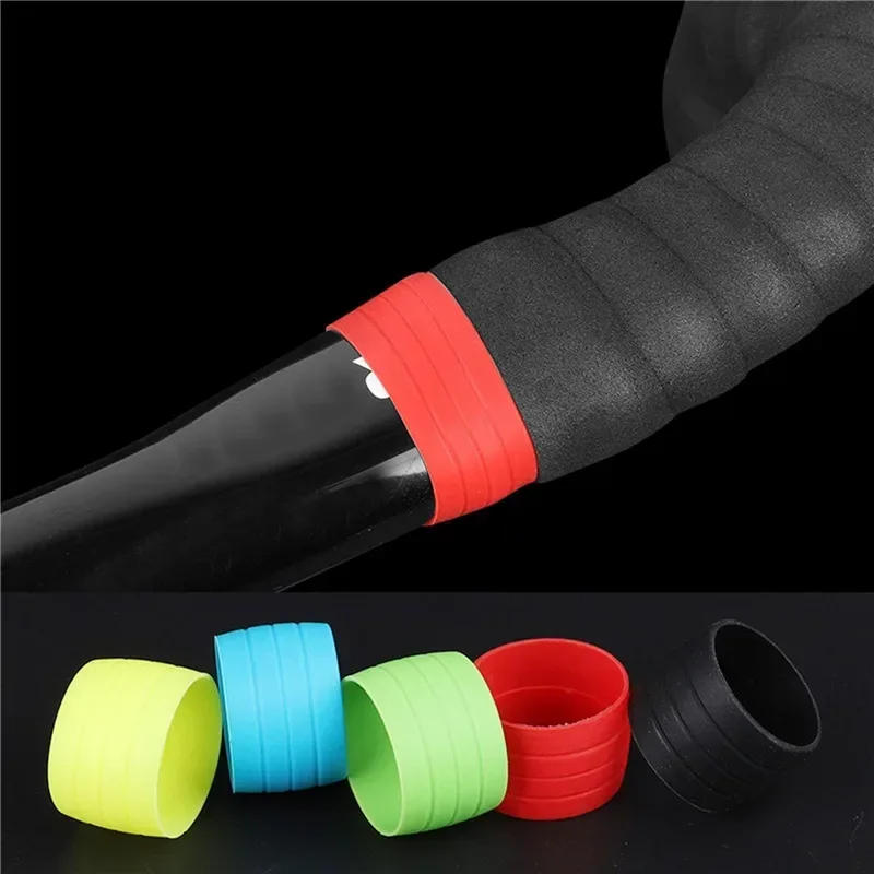 Description Picture 4 of item2PCS Silicone Anti-skip Bicycle Handlebar Tape Plug Fixed Ring Road Bike Shift Handle Protection Cover Non-Slip Cycling Accessor
