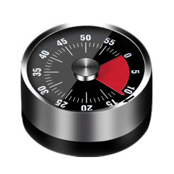 Stainless Steel Timer Portable Magnetic Attachable Timer Mechanical Countdown Alarm Clock Oven Baking Timer Kitchen Tool