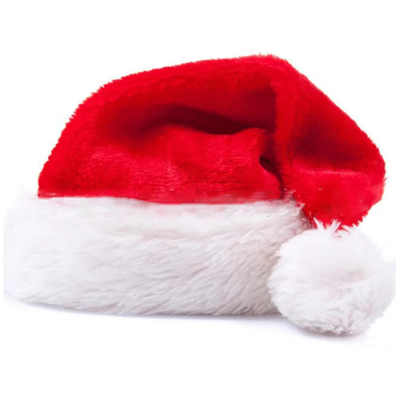 Description Picture 5 of itemTop Grade Plush Christmas Hat For Adults Big Ball Plush Christmas Hat Red Santa Claus Hat For Men And Women
