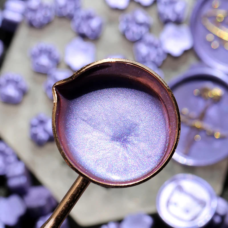 Description Picture 5 of item75PCS Mixed Color Retro Glitter Cat Paw Wax Seal Stamp DIY Gift Envelope Wedding Invitation Ancient Stamp Wax Craft Supplie