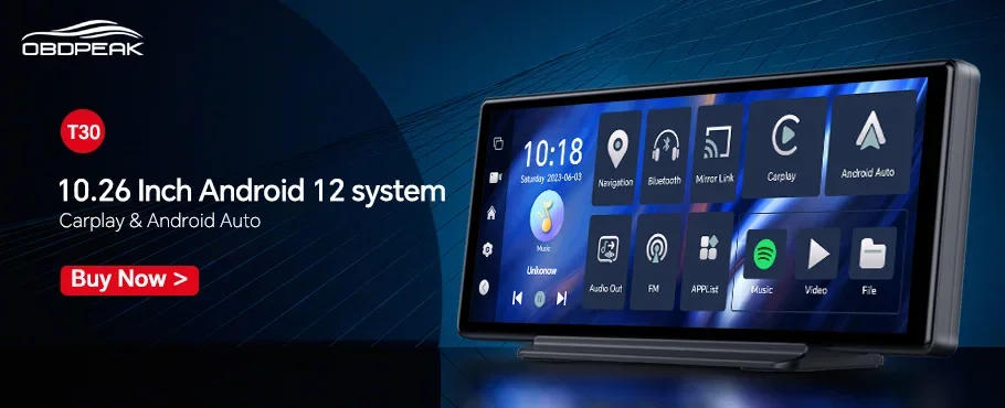 Description Picture 3 of itemK60 Pro 11.3" Dash Cam Android 14 Wireless CarPlay & Android Auto 4GB+64GB Dual Lens 1080P WIFI GPS Car DVR Reverse Recorder Dvr
