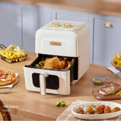 220V Air Fryer Visual Household New Multifunction Electric Oven Integrated 6L Large Capacity Electric Fryer Air Fryer