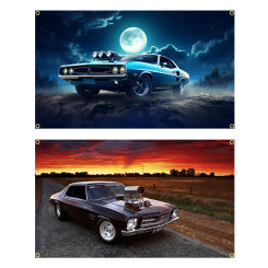 90x150cm Muscle Car Flag Polyester Printed Decoration Banner Tapestry Jemony