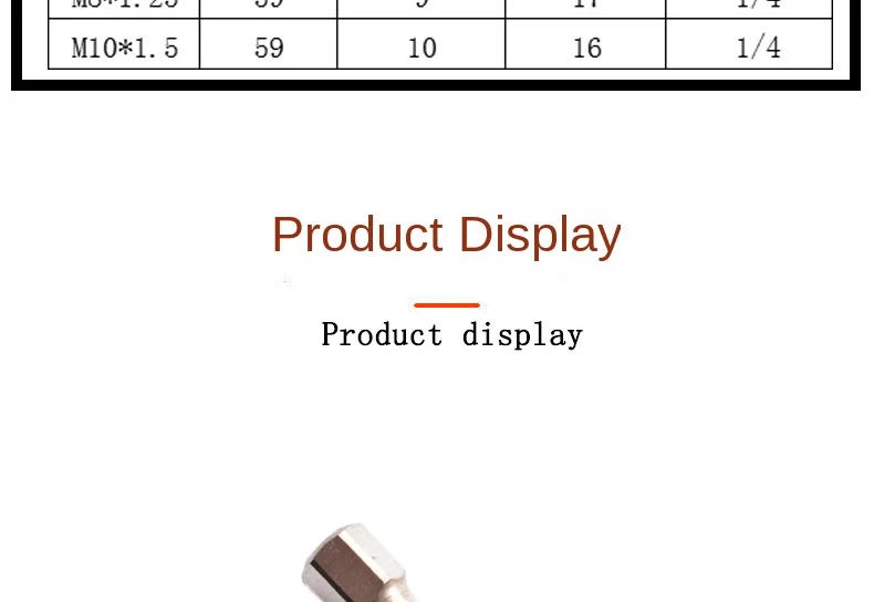 Description Picture 5 of itemHex Shank HSS Screw Thread Metric Tap Drill Bits Screw Machine Compound M3 M4 M5 M6 M8 M10 Hand Tools Metric Thread Tap Drill