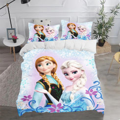 Elsa, Princess Aina, Frozen Christmas Gifts 3D Children'S Bedding Set 3-Piece 1 Quilt Cover Comforte 100% Polyester Anime Home