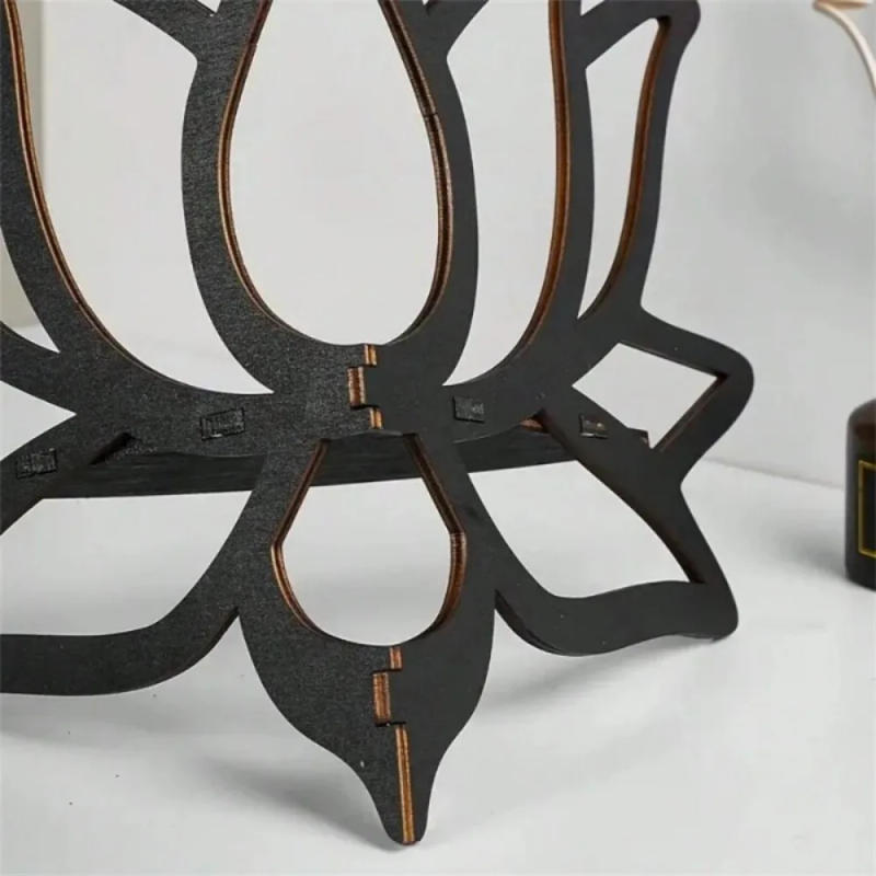 Description Picture 6 of itemLotus Floating Wall Shelf Crystal Shelf Display Home Wood Decor Aesthetic Room Decoration Modern Home Decoration Shelf