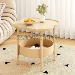 Bedside Table Cream Style Table Four Leaf Modern Minimalist Bedroom Sofa Side Cabinet Storage Table Small Coffee Table