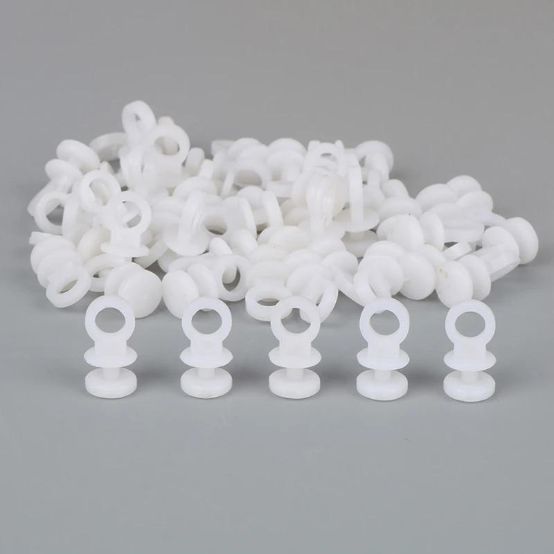 Description Picture 3 of item50PCS Curtain Rail White Modern Style Accessories Plastic Curtain Track Gliders For Home Hanging Curtain Glider Hook Ring Rail
