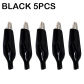 BLACK 5pcs medium