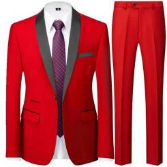 Black Men Autumn Wedding Party custom vest Coat Pants and Vest Fashion Slim Fit Suit(one vest)