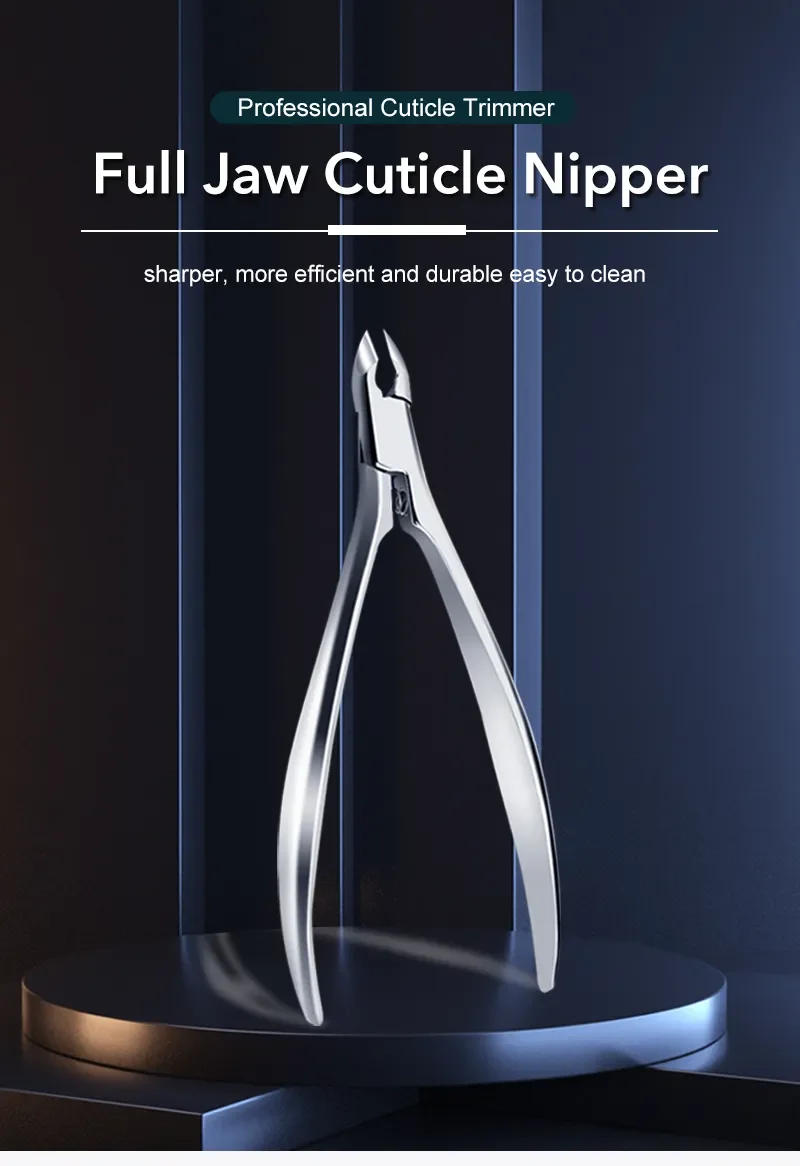 Description Picture 2 of item1Pcs Manicure Cuticle Nippers Spring Professional Cuticle Cutter Nail Clipper Trimmer Pedicure Pliers Cuticle Scissors