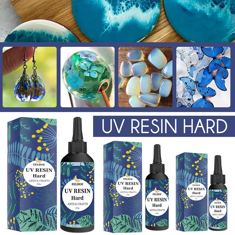 Description Picture 3 of itemClear Hard UV Resin Curing Epoxy Resin DIY Art Pendants For Handmade Jewelry DIY Mold Casting And Coating