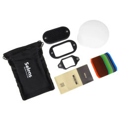 Selens Flash Diffuser 2 in 1 Universal Honeycomb Grid 7 Color Gels Kit Magnetic For Flash Camera Speedlight Photography props