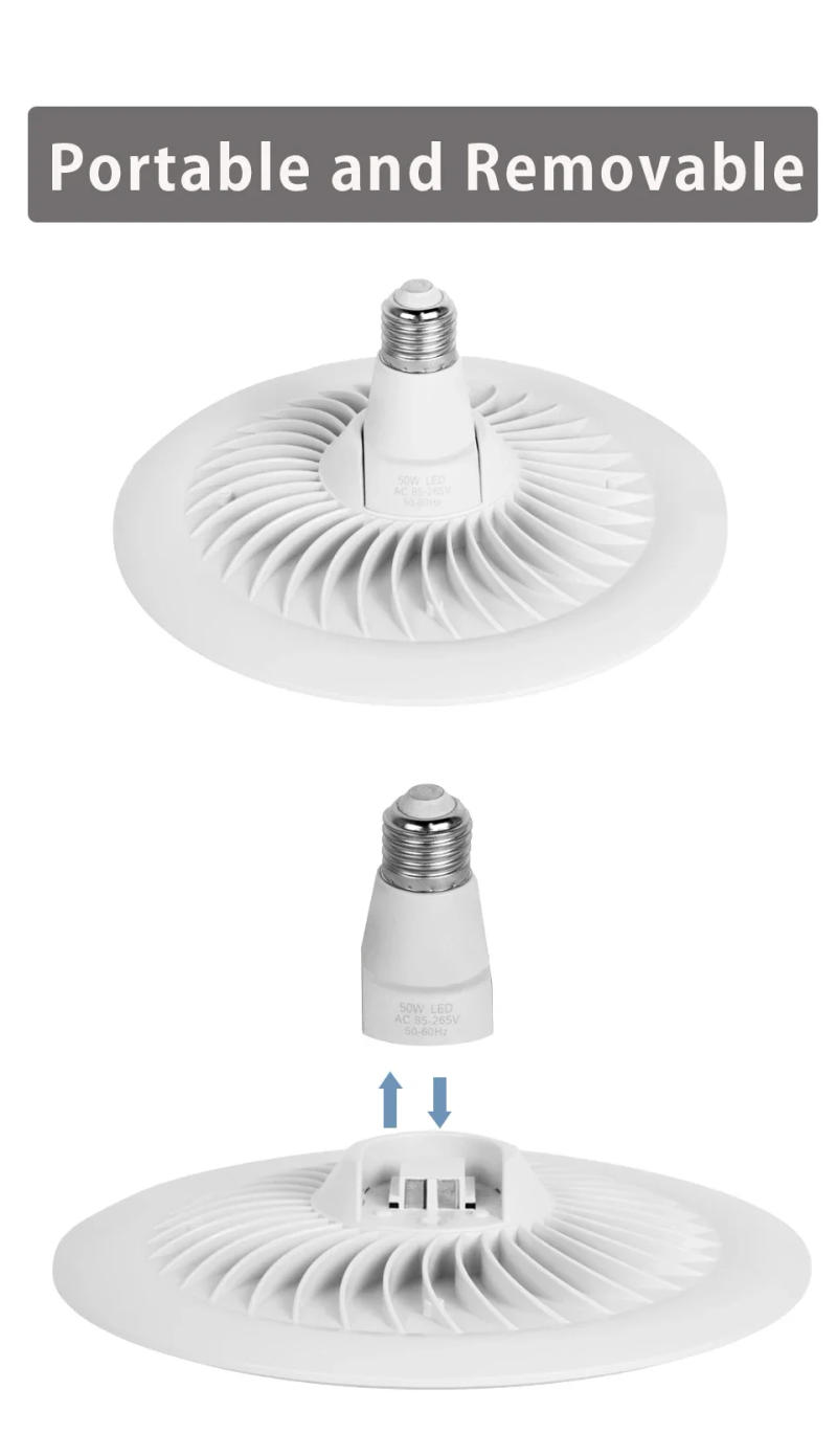 Description Picture 3 of item50W 40W 30W E27 UFO LED Bulb 85-265V with Remote Timer Indoor Office Garage Lighting Heads Energy Saving High Brightness Lights