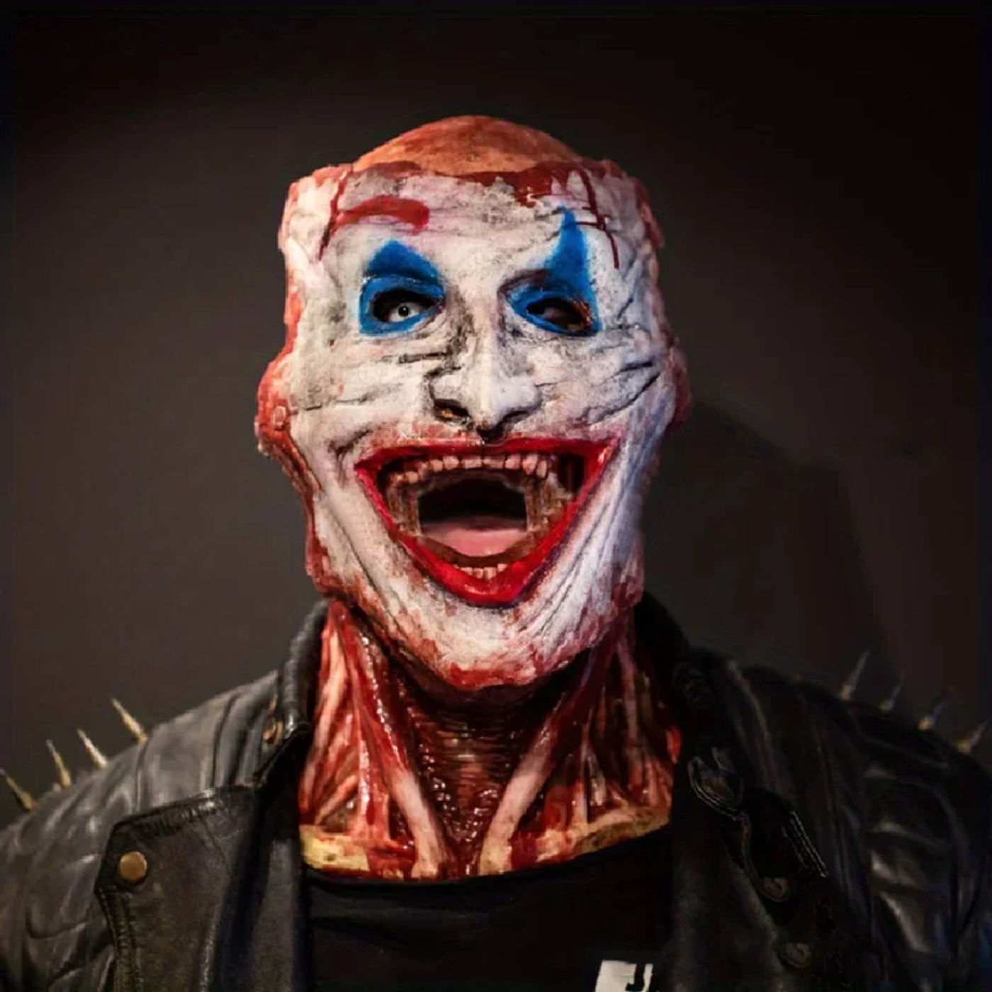 Description Picture 4 of itemMove mouth Men's Latex Horror Skull Mask For Party Masquerade Costume, Halloween Show Props Funny Men's Face Mask