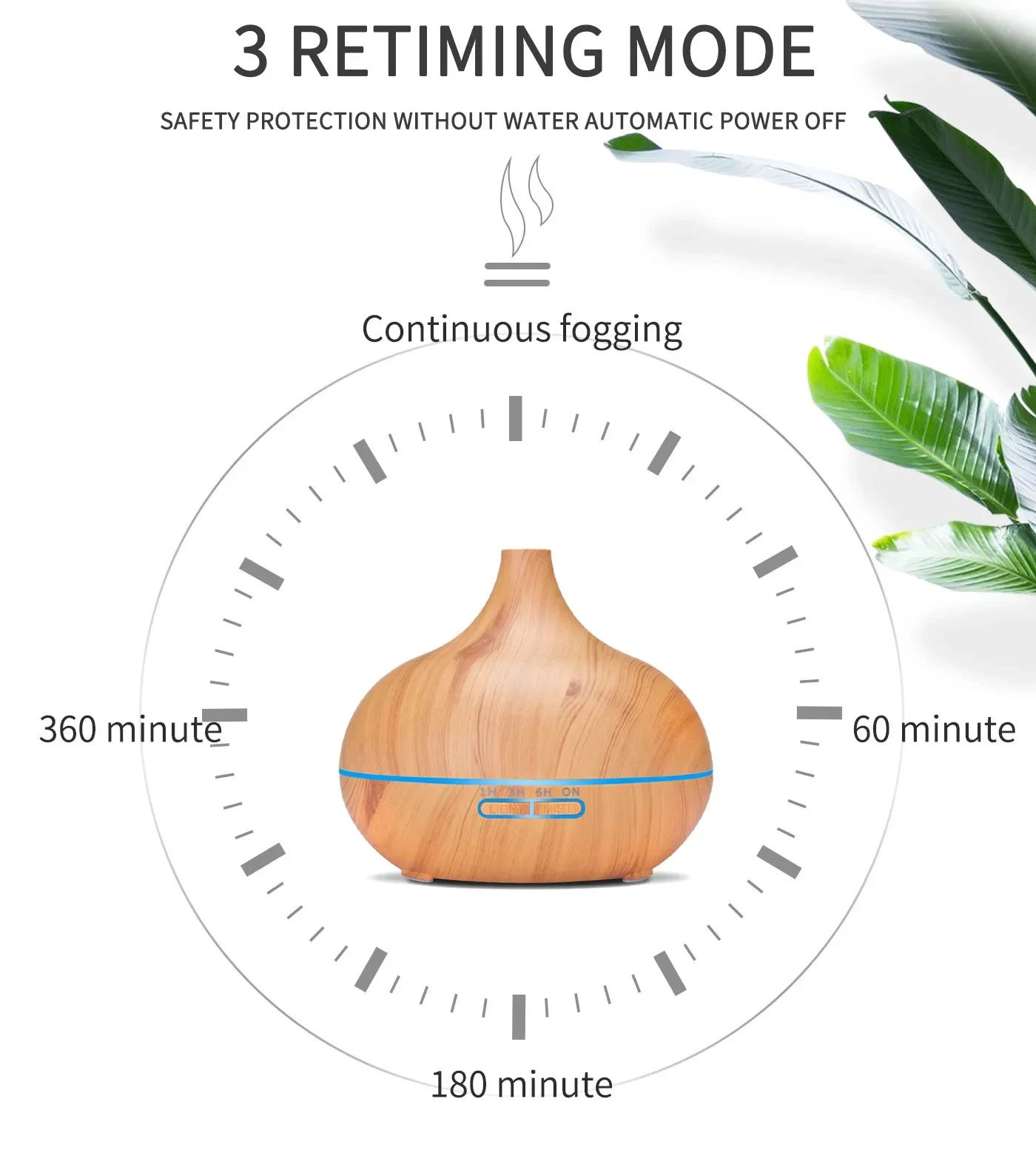 Description Picture 6 of itemAir Humidifier Aromatherapy Essential Oil Diffuser Wood Grain 500ml Ultrasonic Remote Control 7 Color Lights For Home Bedroom ï»¿