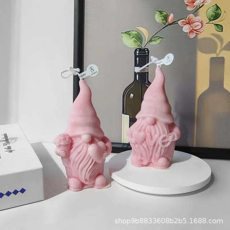 Description Picture 4 of itemHug Love Santa Claus Silicone Candle Molds Christmas Decoration Crafts Dwarf Statue Gypsum Resin Mold DIY Handmade Soap Making