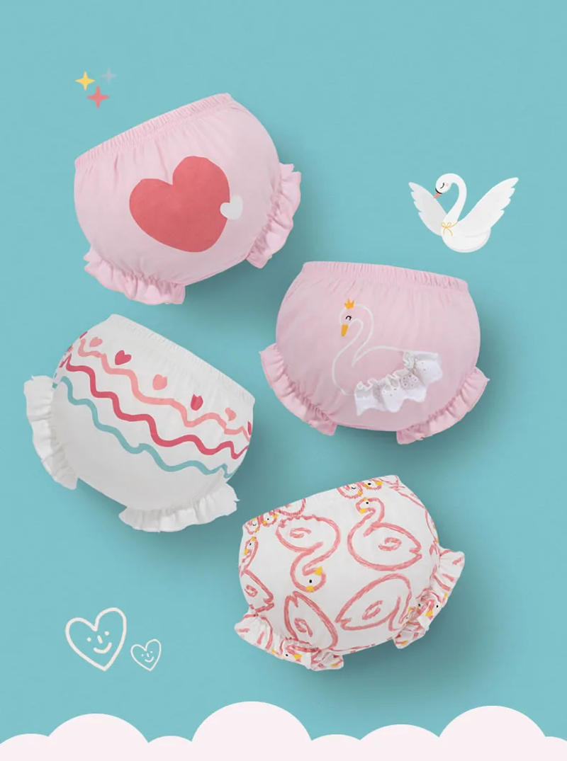 Description Picture 3 of item2 Piece/Lot Summer Baby 100% Cotton Shorts Kids Girl Infant Kawaii PP Pants Cute Cartoon Panties 6-24 Months Children Underpants