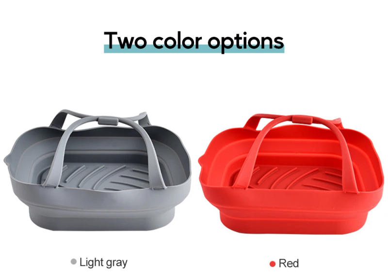 Description Picture 2 of itemAir Fryer Oven Silicone Baking Tray Reusable Pizza Fried Chicken Basket Silicone Molds for Air Fryer Grill Pan Accessories Tool