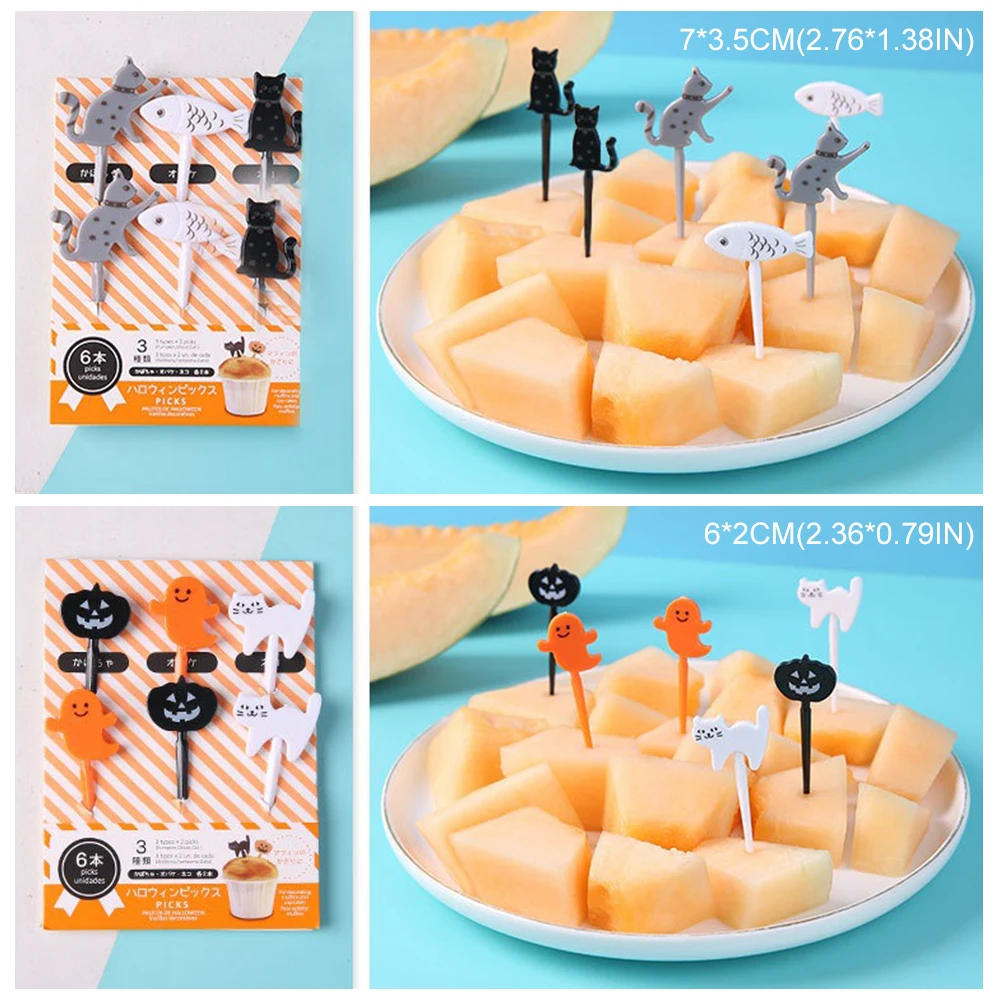 Description Picture 3 of itemLunch Box Fruit Picks Mini Creative Fruit Cake Dessert Food Forks Kids Snack Decor Forks Bento Salad Decor Cake Picks Toothpick